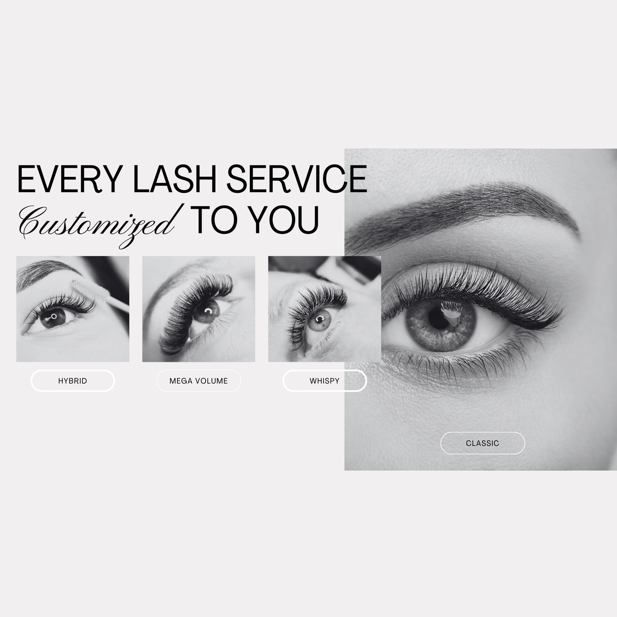 Lashes Website LASH EXTENSIONS – THE BEAUTY CO | DERMILLUSION