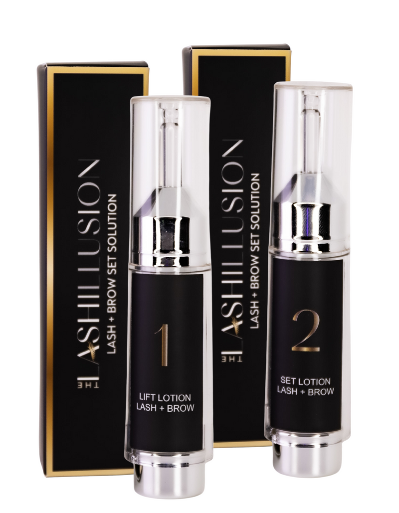 The LASHILLUSION Lash Lift & Brow Lamination - Step 1 and Step 2