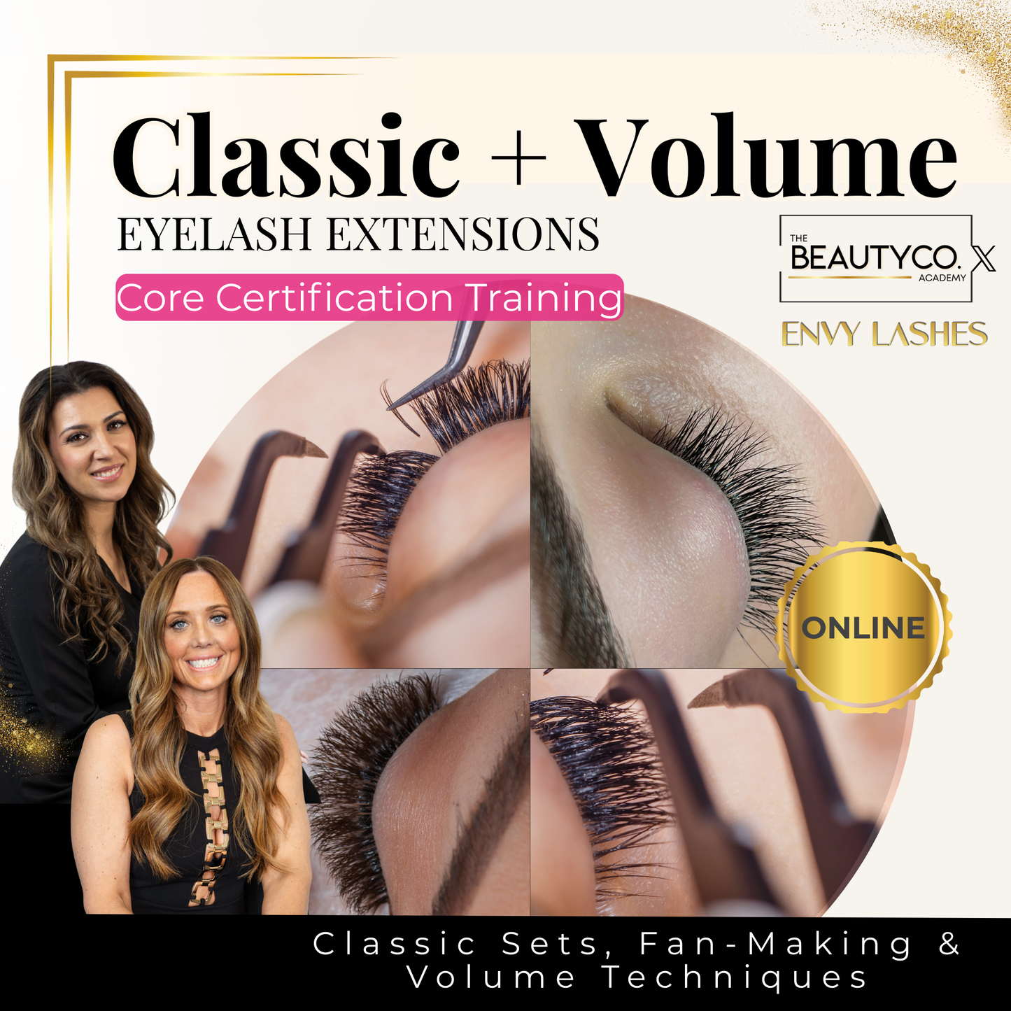 Classic & Volume Lash Extensions Online Certification Course